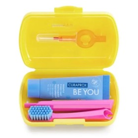 Curaprox travel Set Κίτρινο Οδοντόκρεμα - Μεσοδόντια Βουρτσάκια - Be you 10ml