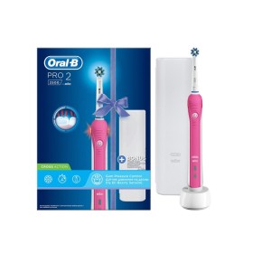 Oral-B Pro 2- 2500 CrossAction Ροζ Ηλεκτρική Οδοντόβουρτσα & Δώρο Θήκη Ταξιδιού