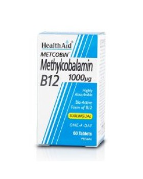 Health Aid Methylcobalamin Metcobin B12 1000mg 60 tabs