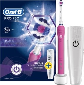 Oral-B Pro 750 3D White Special Edition Pink + Travelcase