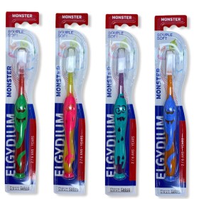 Elgydium Kids Monster Toothbrush Soft Παιδική Οδοντόβουρτσα 2-6 Eτών, 1 Τμχ.