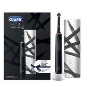 Oral-B Pro 3 3500 Design Edition Black Επαναφορτιζόμενη Ηλεκτρική Οδοντόβουρτσα & Θήκη Ταξιδίου, 1τεμ.