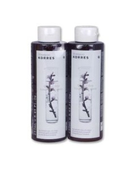 Korres Shampoo για Ξηρά αφυδατωμένα μαλλιά Αμύγδαλο και Λινάρι 1+1 2*250ml