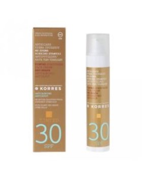 Korres Tinted Sunscreen Face Cream SPF30 Αντιρυτιδική Αντηλιακή Κρέμα Προσώπου Κόκκινο Σταφύλι με Χρώμα, 50ml