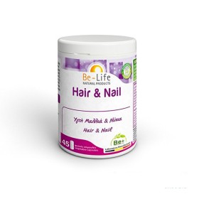 Be-Life Hair and Nail Συμπλήρωμα Διατροφής για την Ενίσχυση των Μαλλιών & των Νυχιών 45 Φυτικές Κάψουλες
