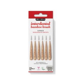 The Humble Co Interdental Brush Bamboo Size 2: 0.50 mm Red 6 τεμάχια