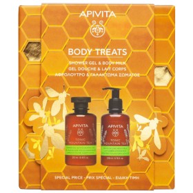 APIVITA BODY TREATS TONIC MOUNTAIN TEA SHOWER GEL & BODY MILK