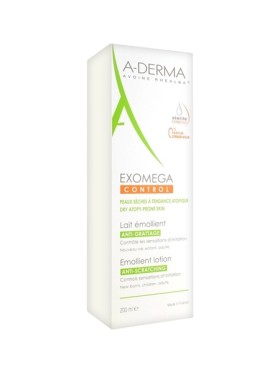 A-Derma Exomega Control Emollient Lotion Μαλακτικό Γαλάκτωμα, για δέρμα με τάση ατοπίας ή πολύ ξηρό, 200ml
