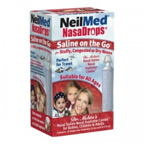 NEILMED NASADROPS 15 AMΠΟΥΛΕΣ  ΤΩΝ 15ML ΓΙΑ ΡΙΝΙΚΕΣ ΠΛΥΣΕΙΣ