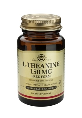 Solgar L-THEANINE 150mg Συμπλήρωμα L-Θεανίνης, veg. 30 caps