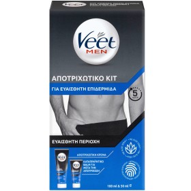 Veet Men Ανδρικό Αποτριχωτικό Κιτ Για Την Ευαίσθητη Περιοχή Με Αποτριχωτική Κρέμα & Καταπραϋντικό Βάλσαμο 100ml