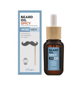 Vican Wise Men Beard Oil Spicy Λάδι για τη γενειάδα του άνδρα, 30ml