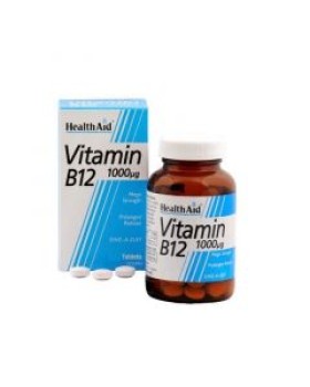 Health Aid Βιταμίνη B12 1000μg Cobalamin για την Καλή Λειτουργία του Νευρικού Συστήματος 50 tabs