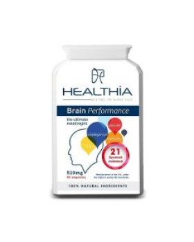 Healthia Brain Performance Συμπλήρωμα Διατροφής για την Καλή λειτουργία & υγεία του Εγκεφάλου, 90caps