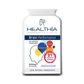 Healthia Brain Performance Συμπλήρωμα Διατροφής για την Καλή λειτουργία & υγεία του Εγκεφάλου, 90caps