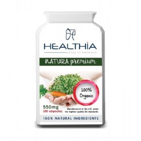 Healthia Natura Premium 500mg Οργανικά Καλλιεργημένα Πολυβιταμινούχο Συμπλήρωμα διατροφής, 100 caps