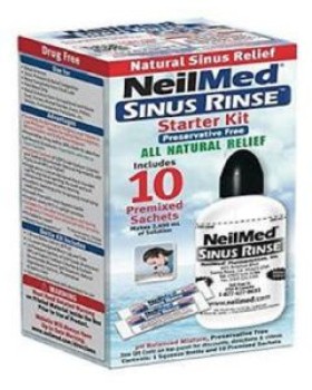 NeilMed Sinus Rinse Starter Kit Σύστημα Φυσικής Θεραπευτικής Ανακούφισης των Ρινικών Παθήσεων, 10 φάκελλοι