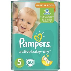Pampers Active Baby Dry No 5 (11-18Kg) 50Τμχ