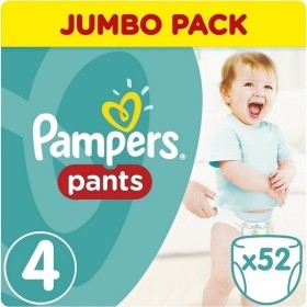 Pampers Pants Jumbo Pack No.4 (Maxi) 8-14 kg Βρεφικές Πάνες Βρακάκι, 52 τεμάχια