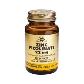 Solgar Zinc Picolinate 22mg 100 Ταμπλέτες