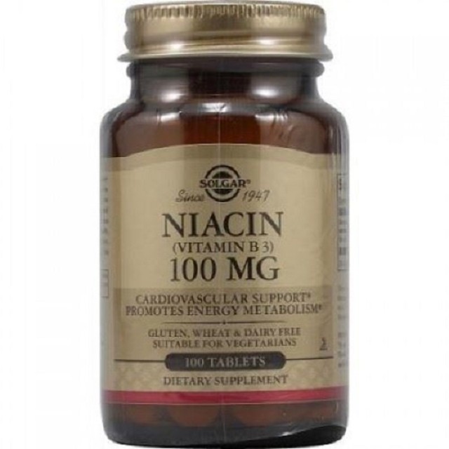 Solgar Niacin 500mg Νιασίνη (Βιταμίνη Β3) 100 caps