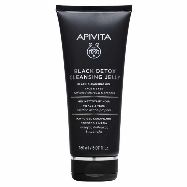 Apivita Black Detox Cleansing Jelly Face & Eyes 150ml