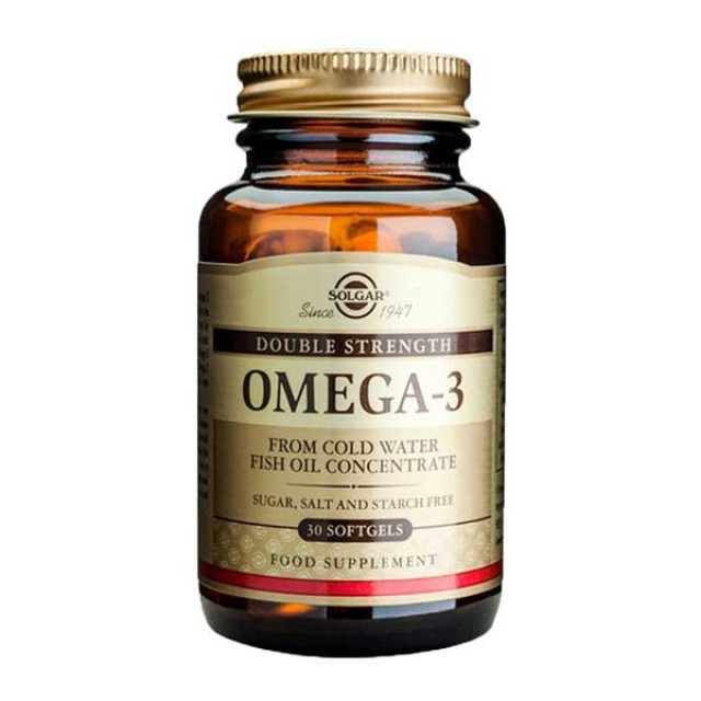 Solgar Omega-3 Double Strength 30 Μαλακές Κάψουλες