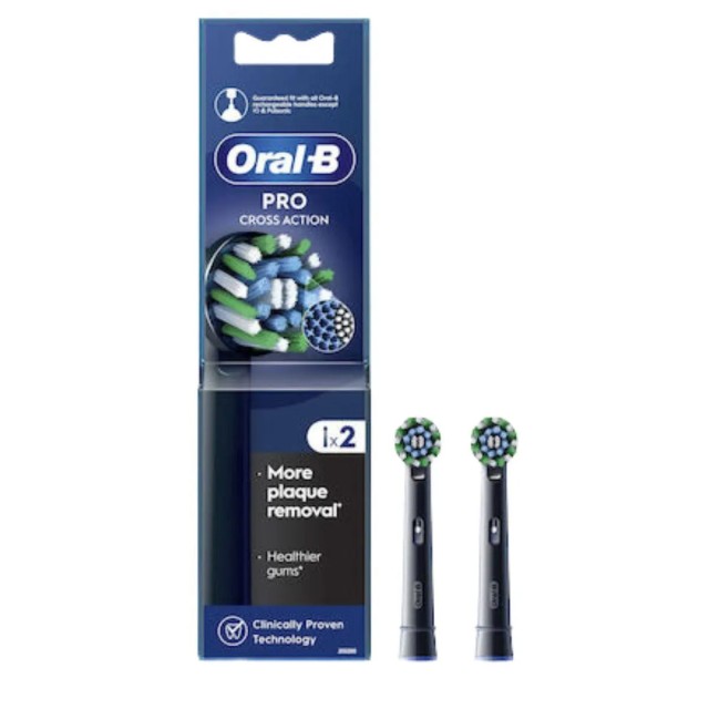 ORAL-B CROSS ACT BLACK ΑΝΤΑΛΛΑΚΤΙΚΑ 1Χ2