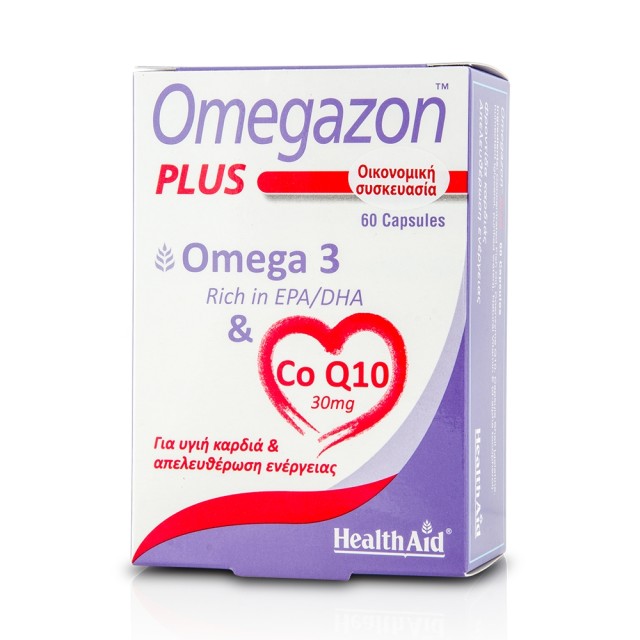 Health Aid Omegazon Plus Omega 3 (Co Q10)- 60 κάψουλες