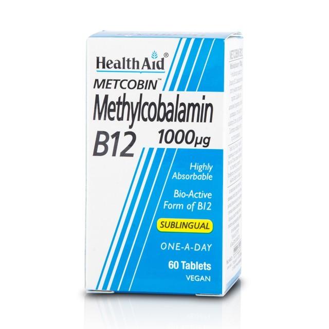 Health Aid Methylcobalamin Metcobin B12 1000mg 60 tabs