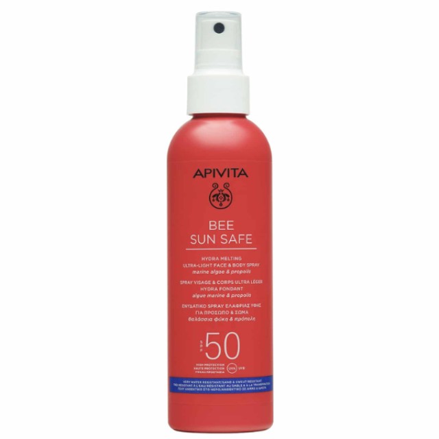 Apivita Ενυδατικό Spray Ελαφριάς  Υφής  Για Πρόσωπο & Σώμα Spf50 Νέο 200ml