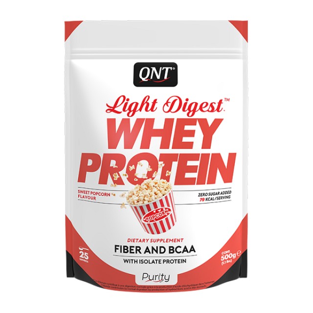 QNT Light Digest Whey Protein Γεύση Sweet Popcorn 500g