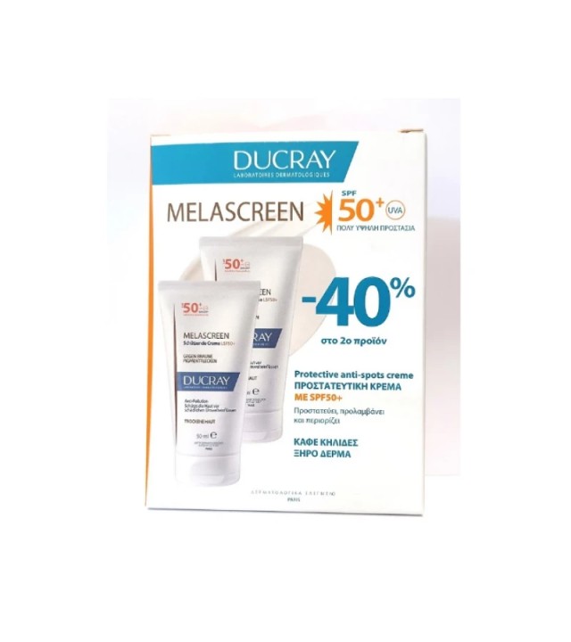Ducray Melascreen 2x50ml Αντηλιακή Κρέμα Προσώπου SPF50