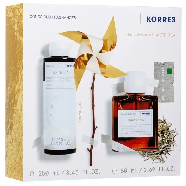 KORRES SET WHITE TEA EDT 50ML & SGEL 250ML
