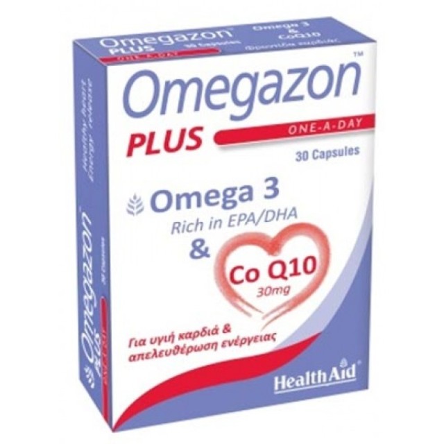 Health Aid Omegazon Plus Omega 3 (Co Q10)- 30 κάψουλες