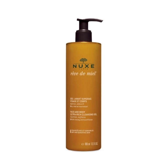 Nuxe Reve de Miel Gel Lavant Visage et Corps Gel Καθαρισμού για Σώμα & Πρόσωπο, 400 ml