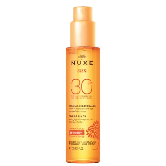 Nuxe Sun Tanning Oil Λάδι Μαυρίσματος για Πρόσωπο & Σώμα με SPF30, 150ml