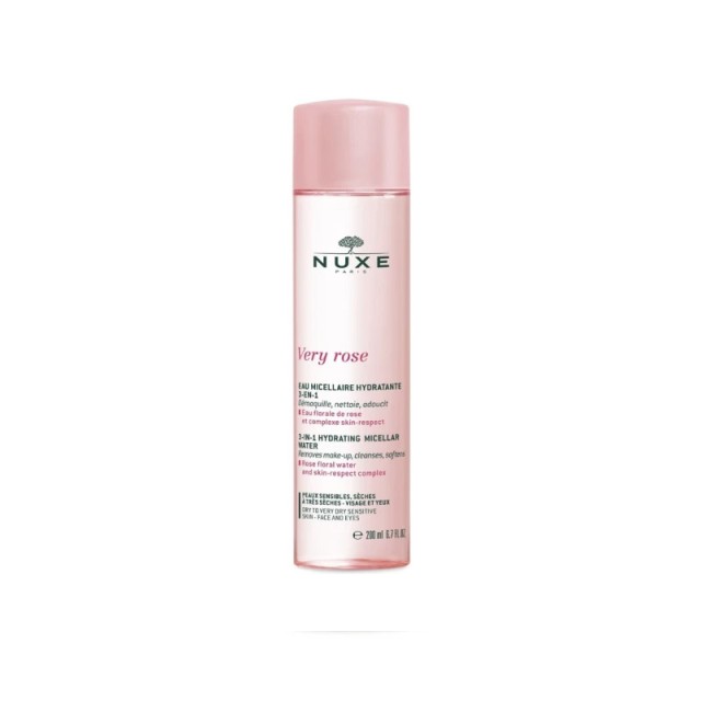 Nuxe Very Rose 3-in-1 Soothing Micellar Water Μικυλλιακό Νερό Καθαρισμού για Πρόσωπο & Μάτια, 200ml