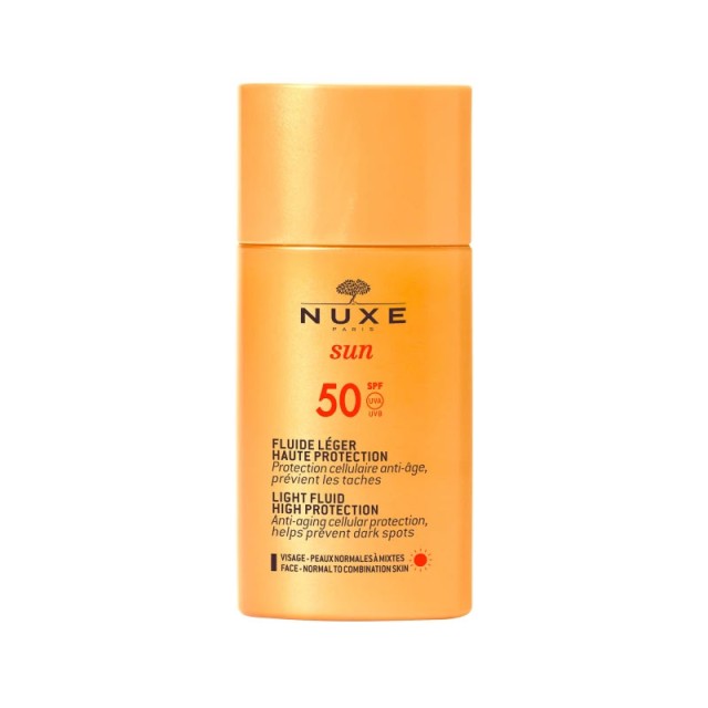 Nuxe Light Fluid SPF50 High Protection Αντηλιακή Αντιγηραντική Κρέμα Προσώπου Κατά των Κηλίδων για Κανονικές / Μικτές Επιδερμίδες, 50ml