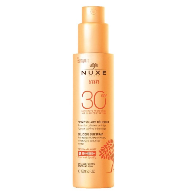 Nuxe Sun Delicious Sun Spray Αντιηλιακό Γαλάκτωμα Προσώπου & Σώματος με SPF30, 150ml