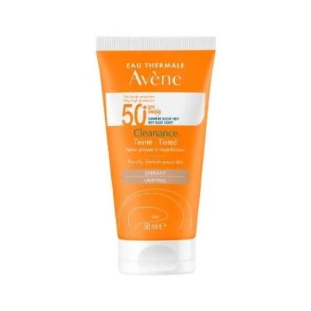 Avene Cleanance Solaire Teintee SPF50+ Αντιηλιακή Κρέμα Προσώπου με Χρώμα 50ml