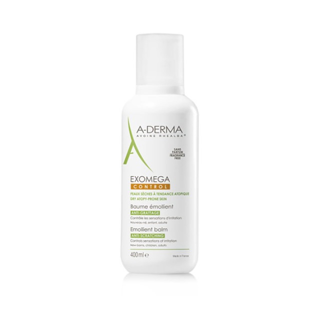 A-Derma Exomega Control Baume Rich Μαλακτικό Βάλσαμο Κατά του Κνησμού 400ml