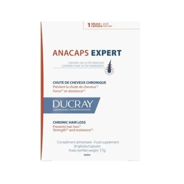 Ducray Anacaps Expert Συμπλήρωμα Διατροφής Για Την Χρόνια Τριχόπτωση 30 κάψουλες