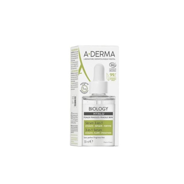 A-Derma Biology Hyalu Organic 3 in1 Ενυδατικό Serum Προσώπου 30ml