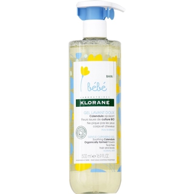 Klorane Bebe Gel Lavant Doux Απαλό Τζελ Καθαρισμού, 500ml