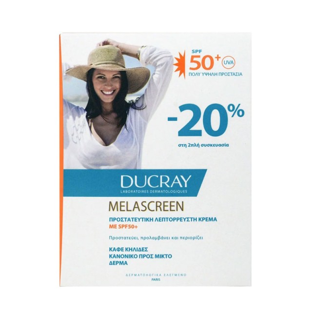 Ducray Melascreen Light Cream Touch Brown Spots Normal to Combination Skin SPF50 2x50ml