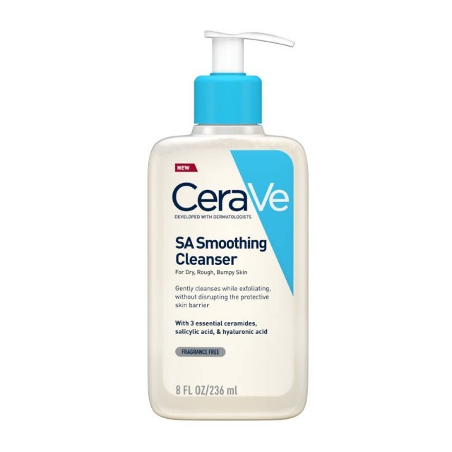 Cerave SA Smoothing Cleanser Τζελ Καθαρισμού & Απολέπισης της Ξηρής Επιδερμίδας, 236ml