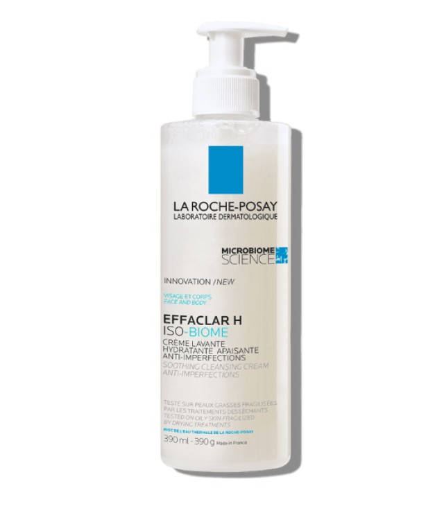 La Roche Posay Effaclar H Iso - Biome Creme Lavante Hydratante Καταπραϋντική Ενυδατική Κρέμα Καθαρισμού 390ml