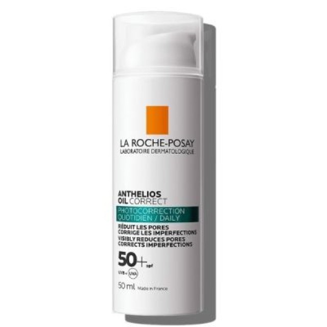 La Roche Posay Anthelios Oil Correct Photocorrection Daily Gel-Cream SPF50+ Αντηλιακή Φροντίδα για Λιπαρό Δέρμα & Ατέλειες, 50ml