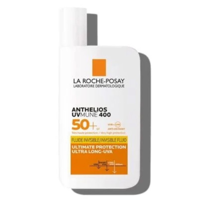 La Roche Posay Anthelios Uvmune 400 Fluid Invisible SPF50+ Αντηλιακό Γαλάκτωμα Προσώπου Με Άρωμα, 50ml